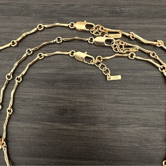 Zara Pack of 3 Medallion Necklaces in Gold Tone - Picture 5 of 9